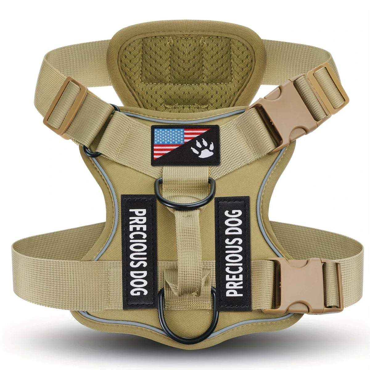Anti-Pull Tactical Dog Harness with Night Reflective Strips