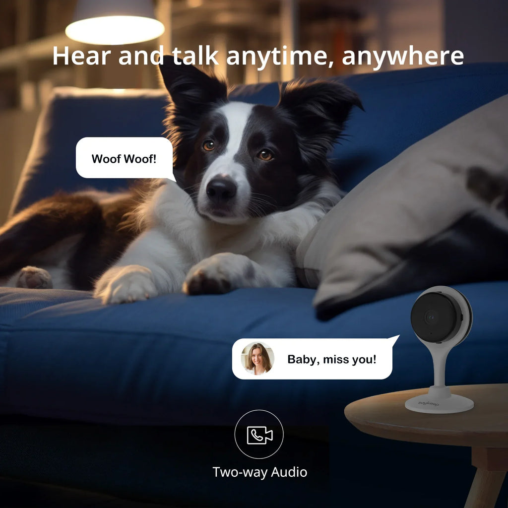 2K Indoor WiFi Security Camera — Baby, Pet & Home Monitor with 2-Way Audio