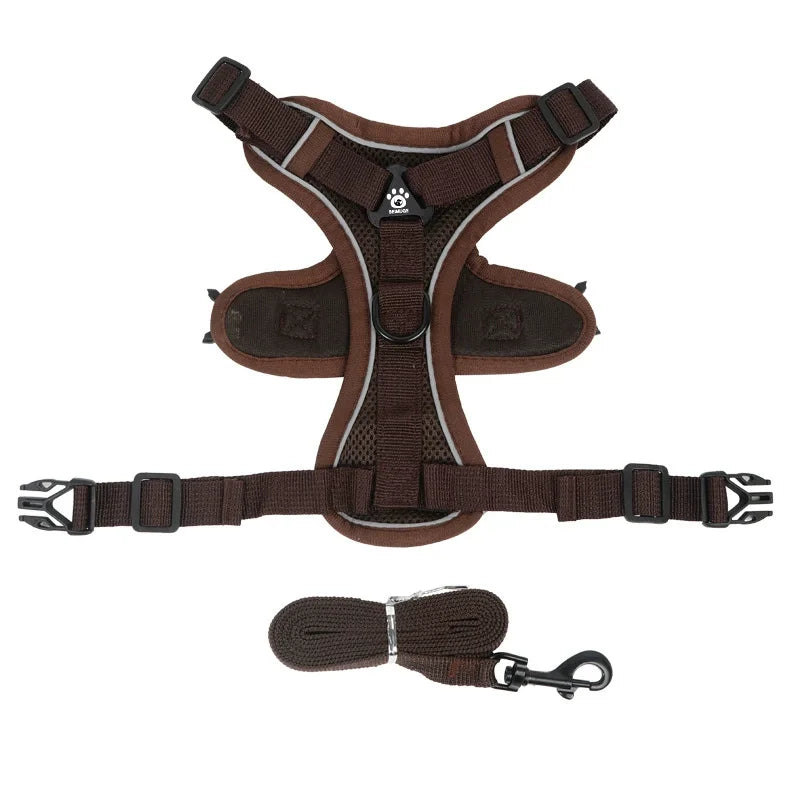No-Pull Reflective Pet Harness and Leash Set
