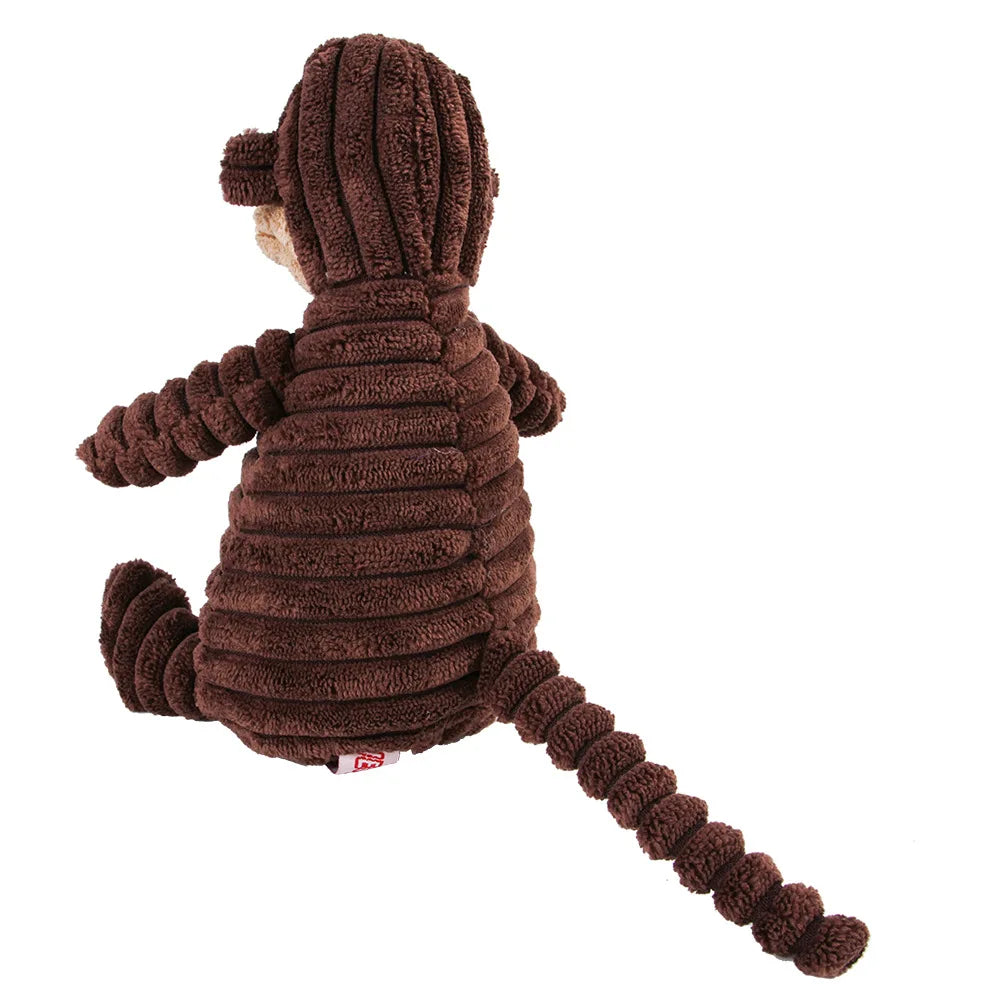 Corduroy Animal Squeaky Dog Toy - Bite Resistant