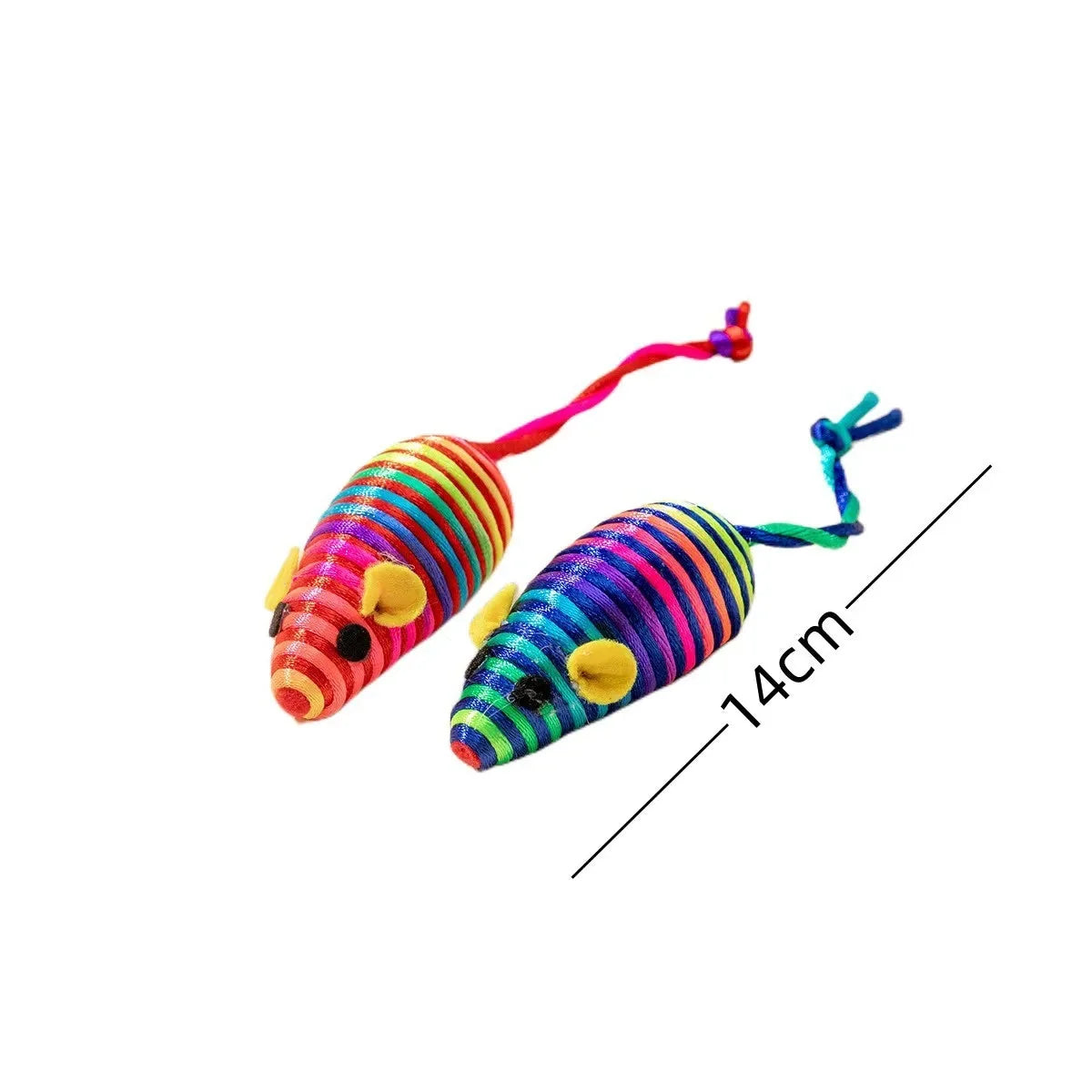 Plush Mouse Toy Set for Cats - Interactive Feather Toys