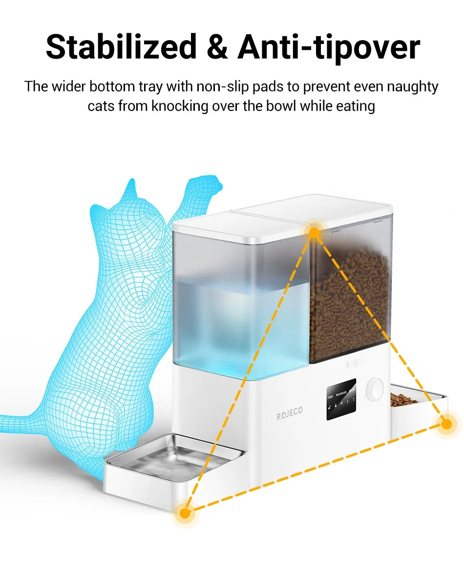 2-in-1 Automatic Pet Feeder & Water Fountain — 8.5L WiFi Smart Dispenser for Cats & Dogs