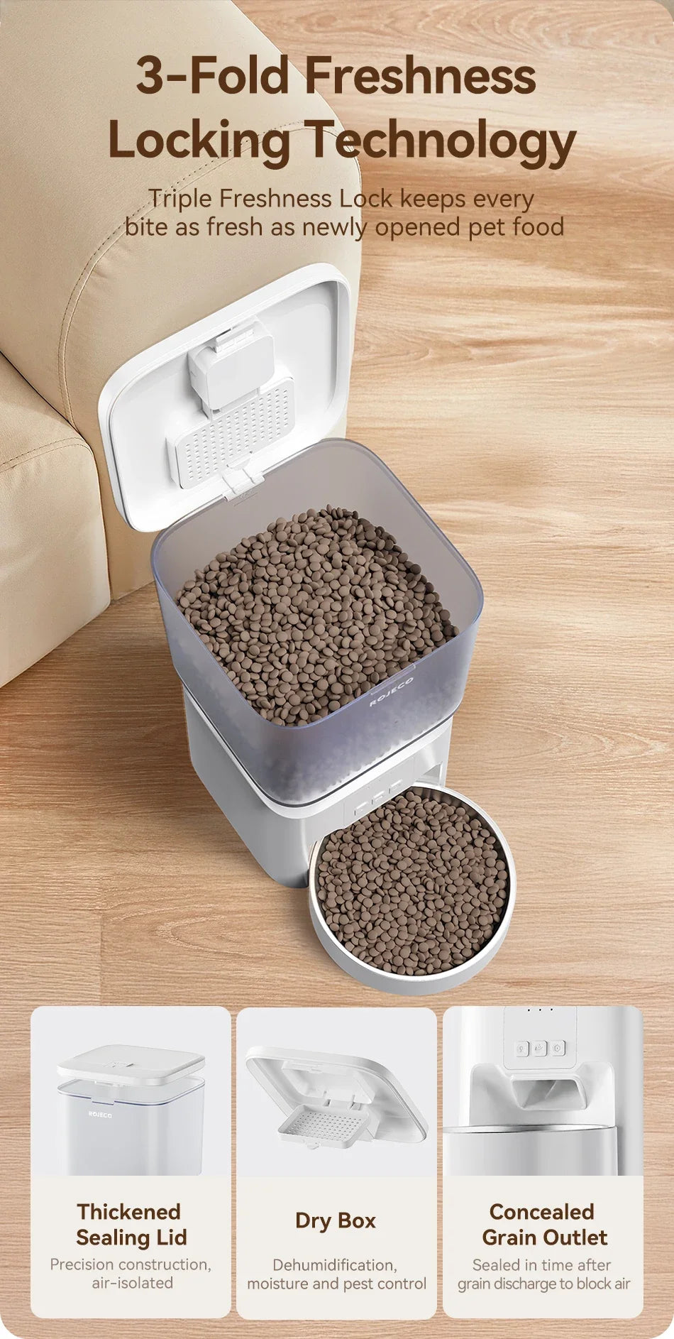 4.5L Smart WiFi Automatic Pet Feeder with APP Remote Control