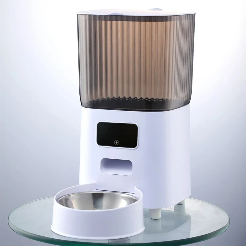5L Smart Automatic Pet Feeder with Camera, Double Bowls & Voice Recorder