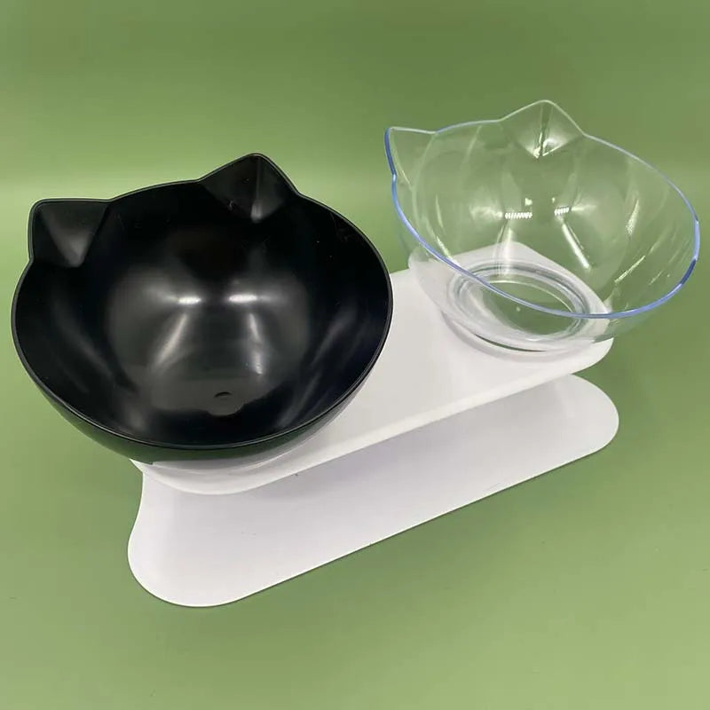 Double Pet Bowl with Non-Slip Stand