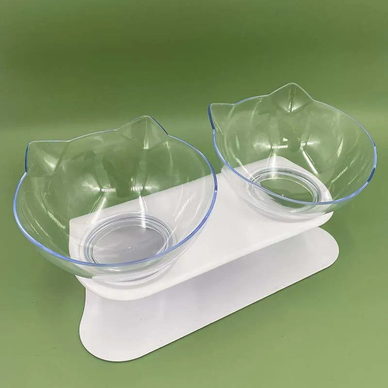 Double Pet Bowl with Non-Slip Stand