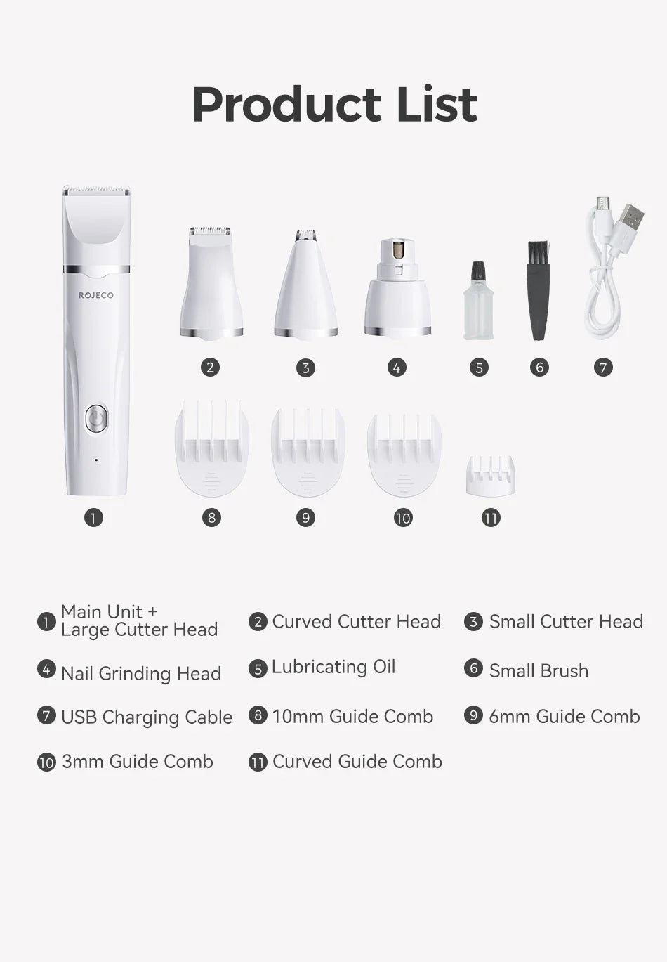4-in-1 Electric Pet Grooming Kit for Dogs & Cats