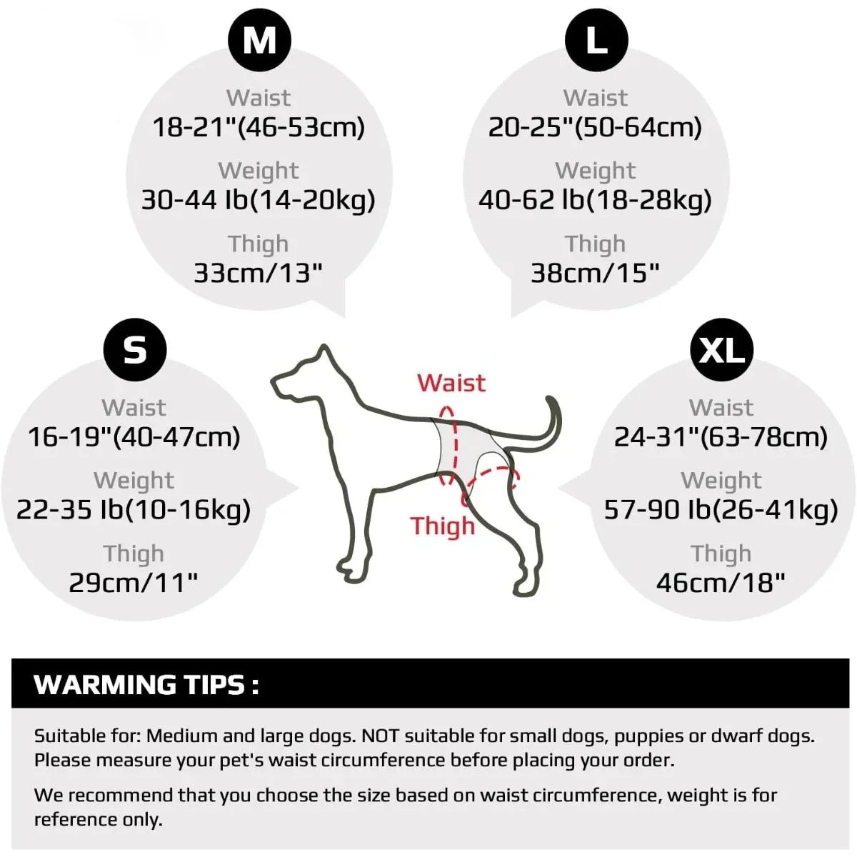 Rear Support Dog Lift Harness for Elderly, Injured & Arthritic Dogs