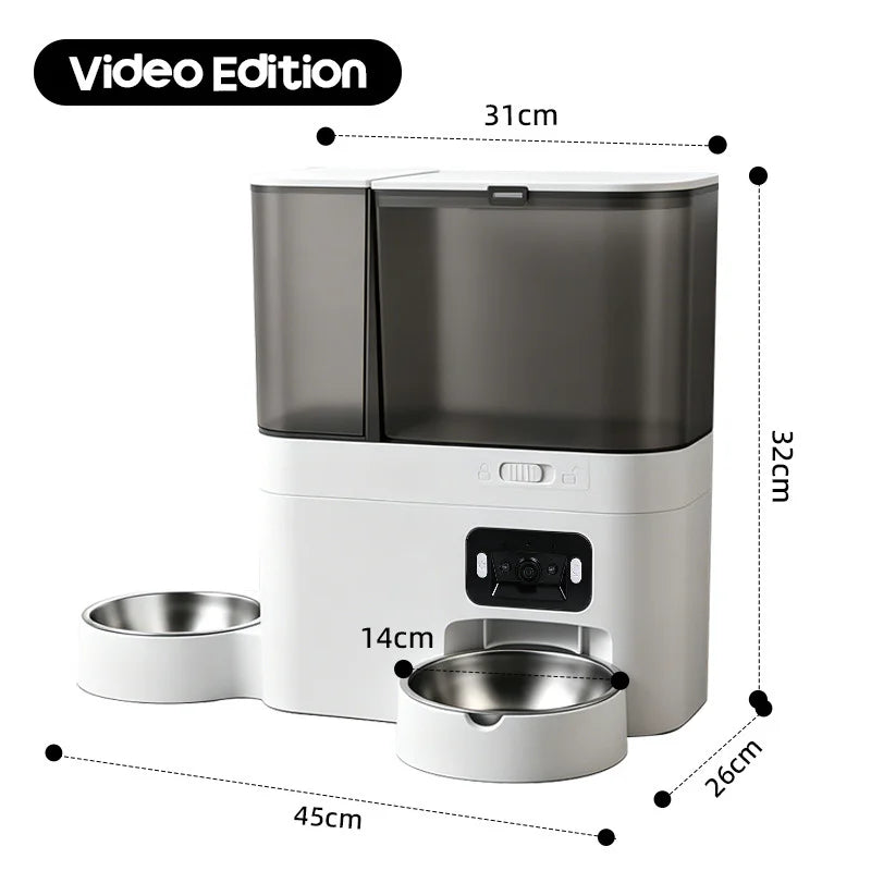 5L+3L Smart Automatic Pet Feeder with Camera & Water Dispenser