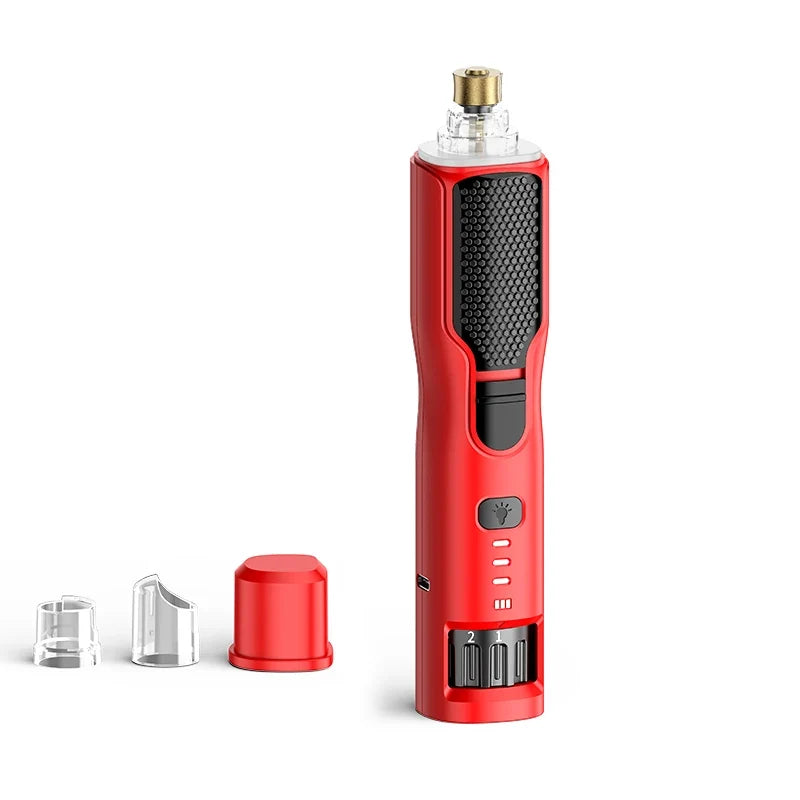 Electric Pet Nail Grinder with LED Light - Rechargeable Dog Cat Claw Trimmer