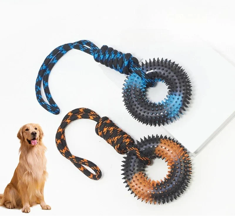 Spiked Ring Chew & Teeth Cleaning Toy for Large Dogs