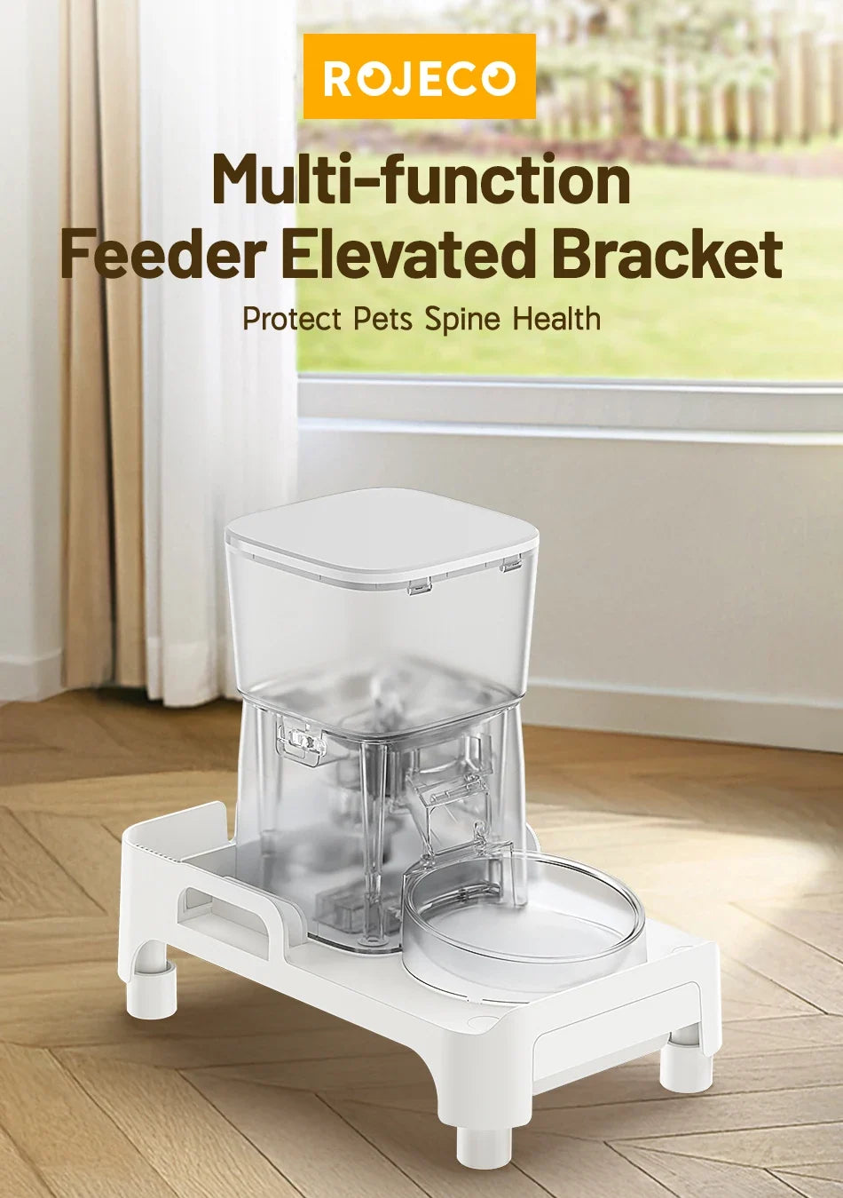 Adjustable Elevated Pet Feeder Bracket — Single & Double Bowl for Cats & Dogs