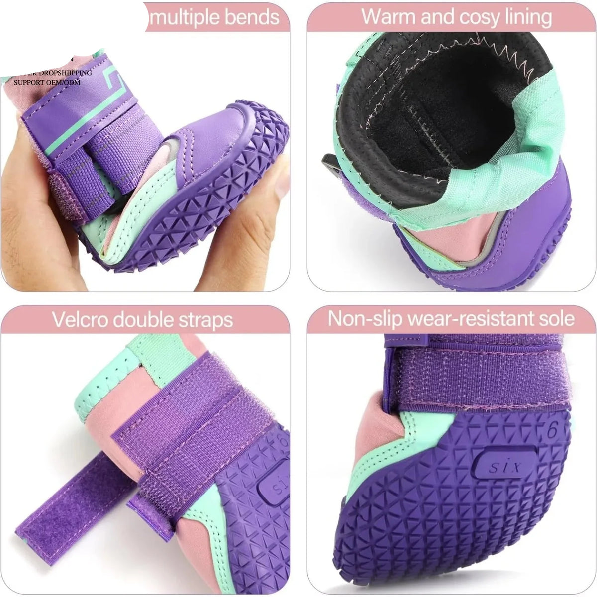 Anti-Slip Dog Boots & Paw Protectors | Set of 4