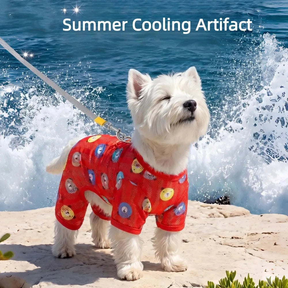 Breathable Mesh Cooling Jumpsuit for Small Dogs & Cats