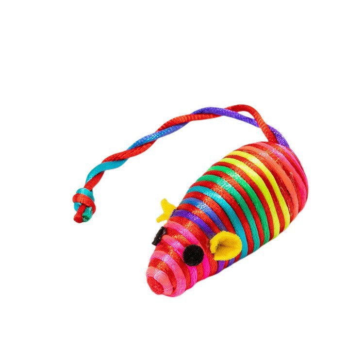 Plush Mouse Toy Set for Cats - Interactive Feather Toys
