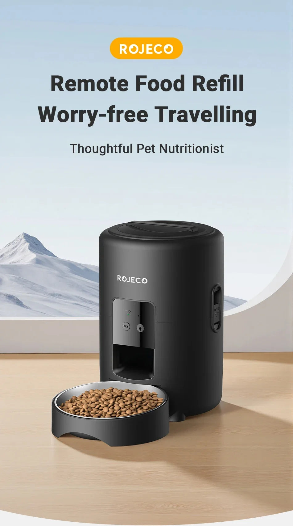 Smart Automatic Pet Feeder 2L - Wi-Fi App Control Food Dispenser for Cats & Dogs