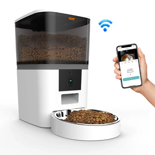 4L Smart Wi-Fi Pet Feeder with Camera — App-Controlled Automatic Food Dispenser for Cats