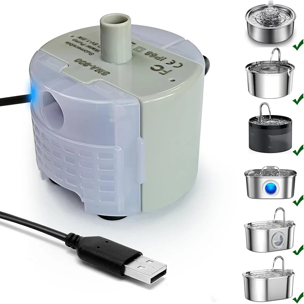 Replacement Pump for Pet Water Fountains – Compatible with Cat & Dog Water Dispensers