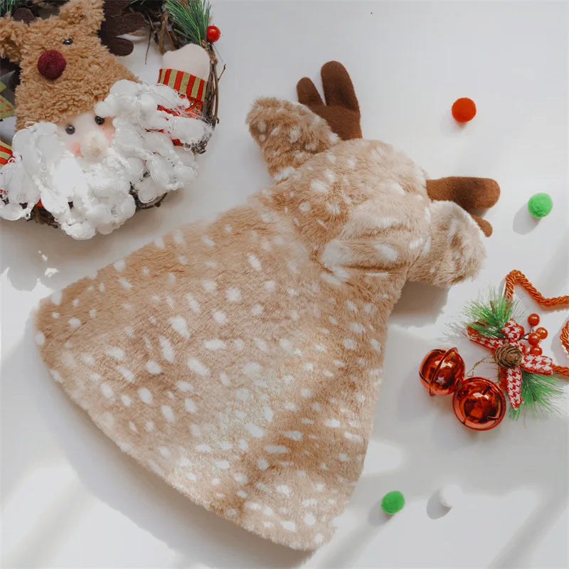 Festive Reindeer Pet Costume Cloak