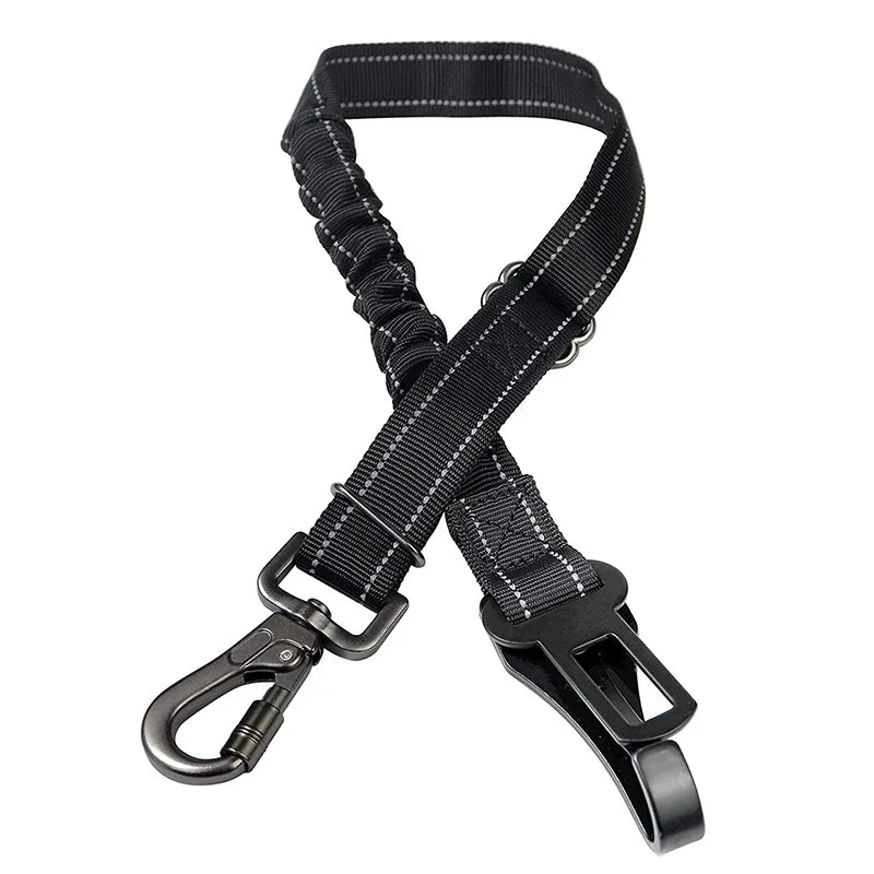 Adjustable Reflective Dog Car Seat Belt Safety Leash