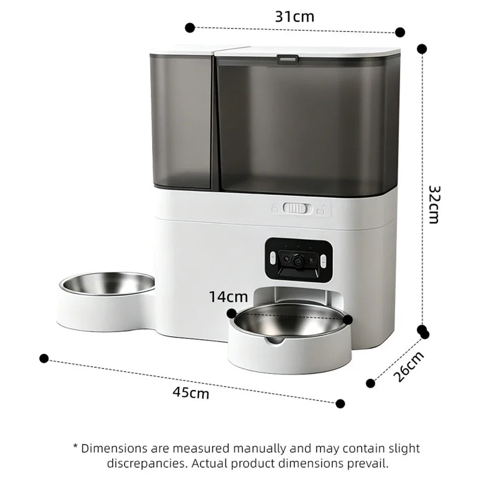 Smart All-in-One Pet Feeder & Water Dispenser with HD Camera & WiFi App Control