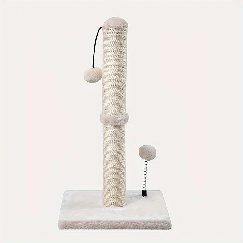 34-Inch Sisal Cat Scratching Post with Hanging Ball Toy