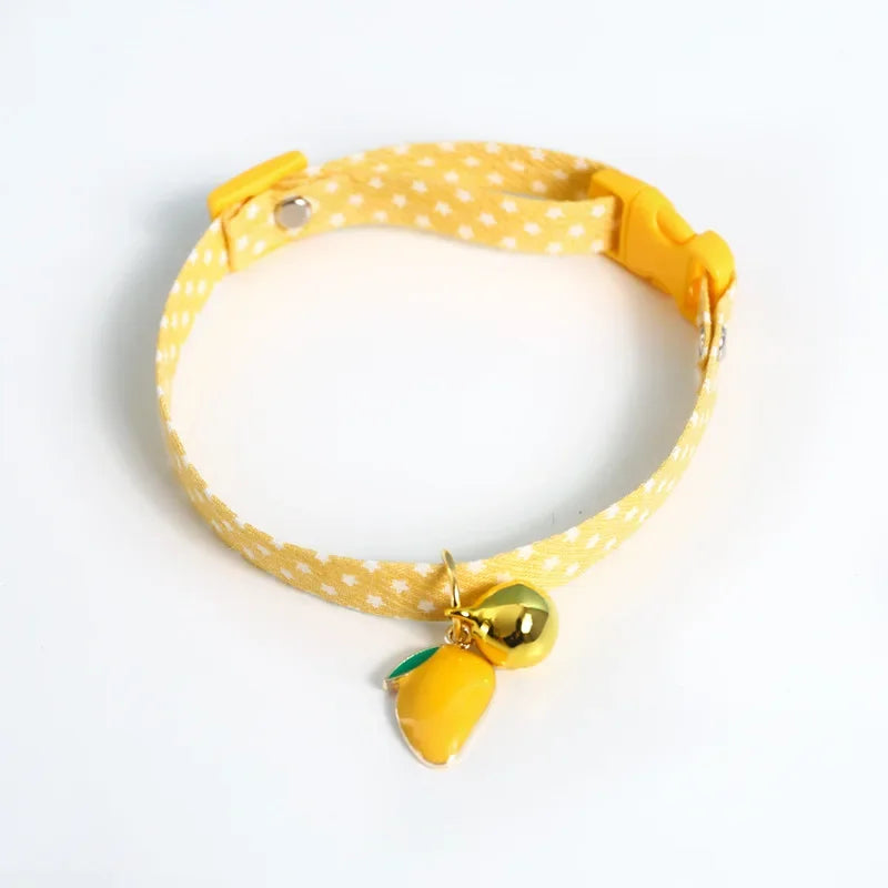 Fruity Avocado Pendant Collar with Bell for Small Dogs and Cats