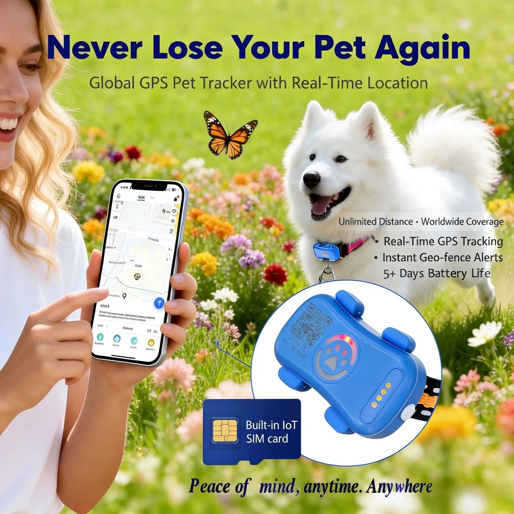 GPS Pet Tracker for Dogs & Cats