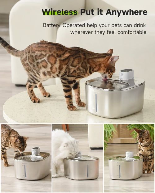 4L Wireless Auto Sensor Pet Water Fountain for Cats & Dogs