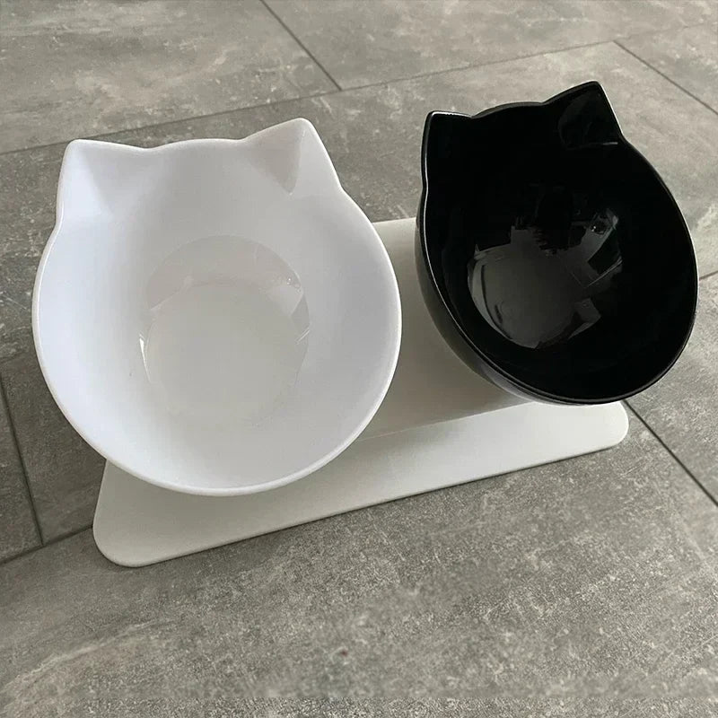 Double Pet Bowl with Non-Slip Stand