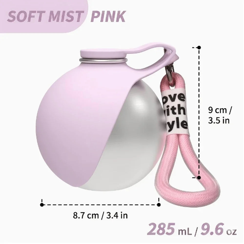 2-in-1 Dog Water Bottle with Foldable Silicone Bowl