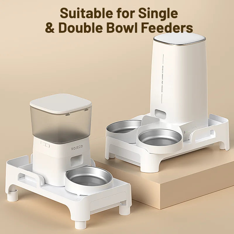 Adjustable Elevated Pet Feeder Bracket — Single & Double Bowl for Cats & Dogs