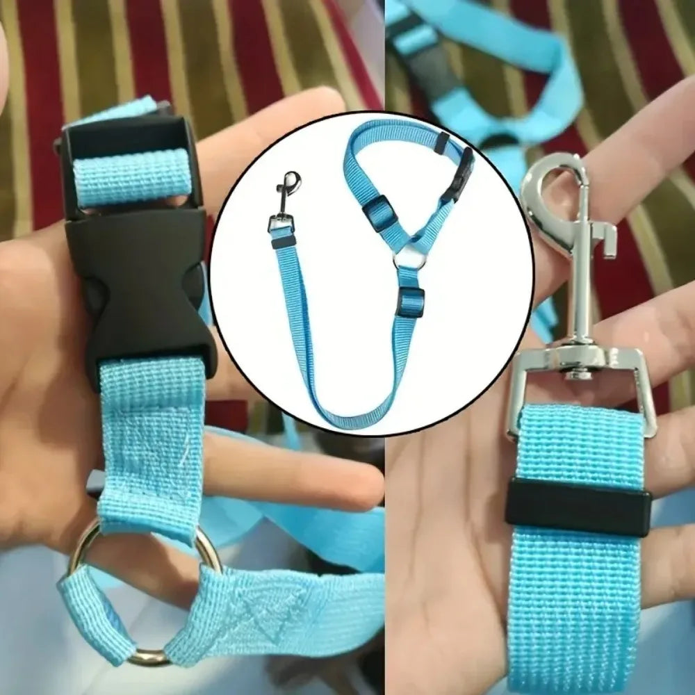 Pet Car Headrest Safety Restraint Belt for Dogs and Cats