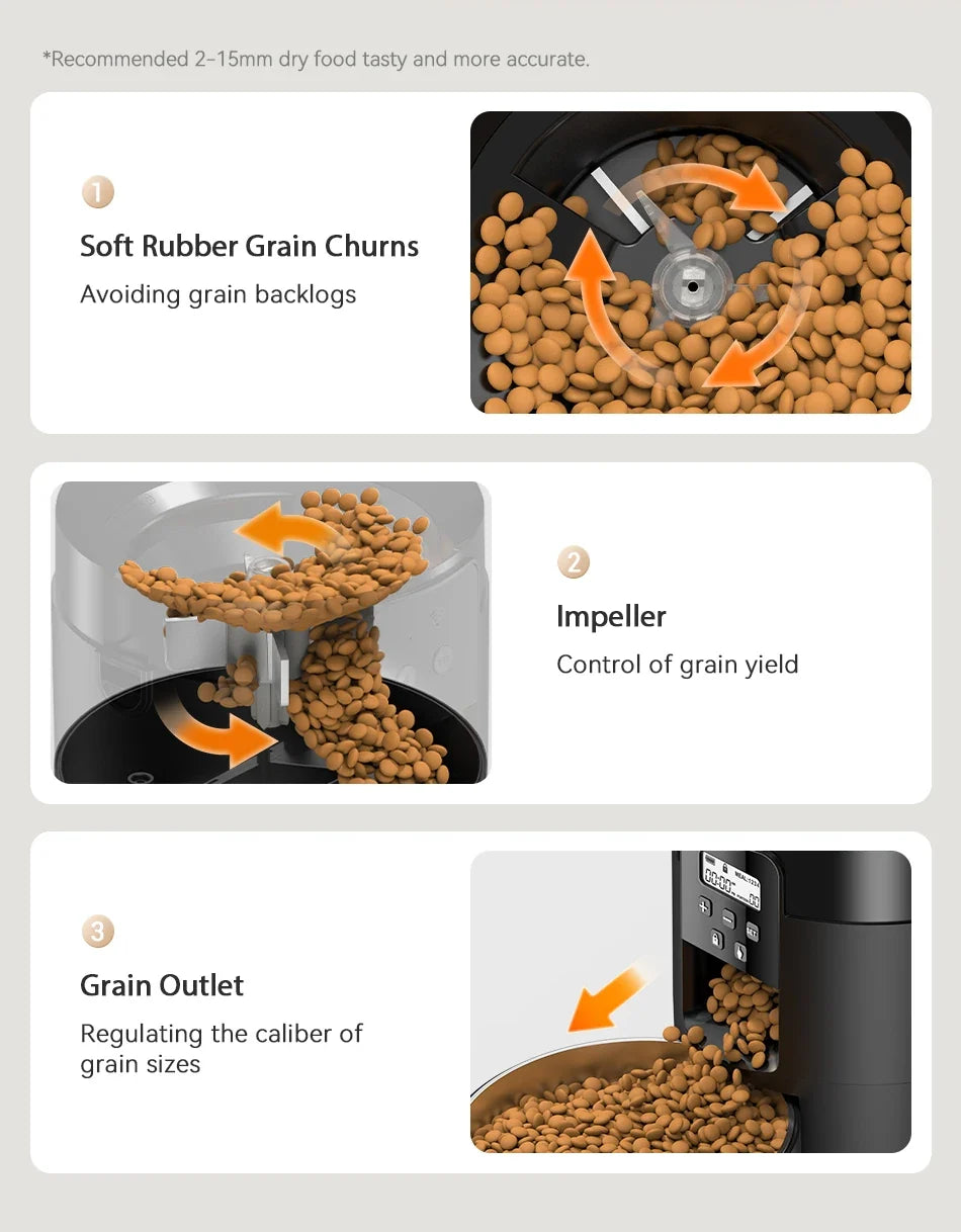 2L Automatic Pet Feeder & Kibble Dispenser — Button Version