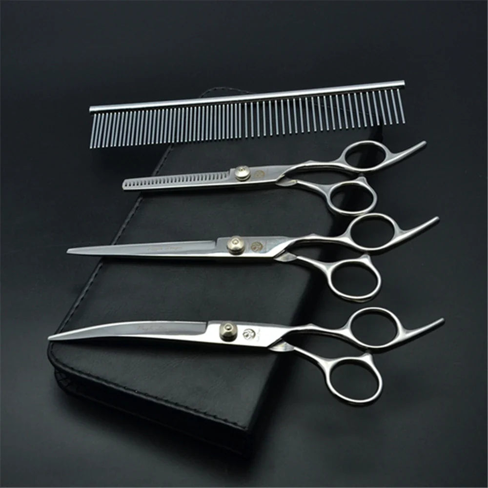 Professional Dog Grooming Scissors Set - 6" & 7" Stainless Steel