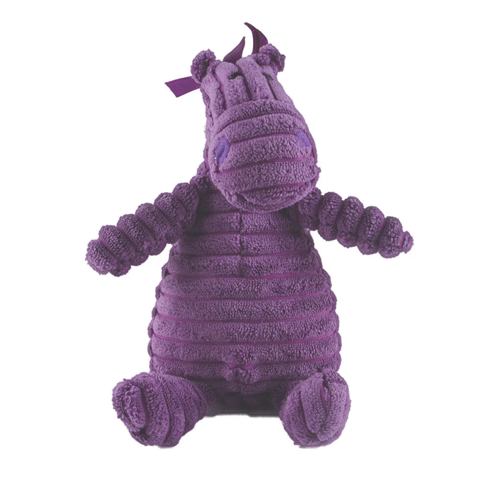 Corduroy Animal Squeaky Dog Toy - Bite Resistant