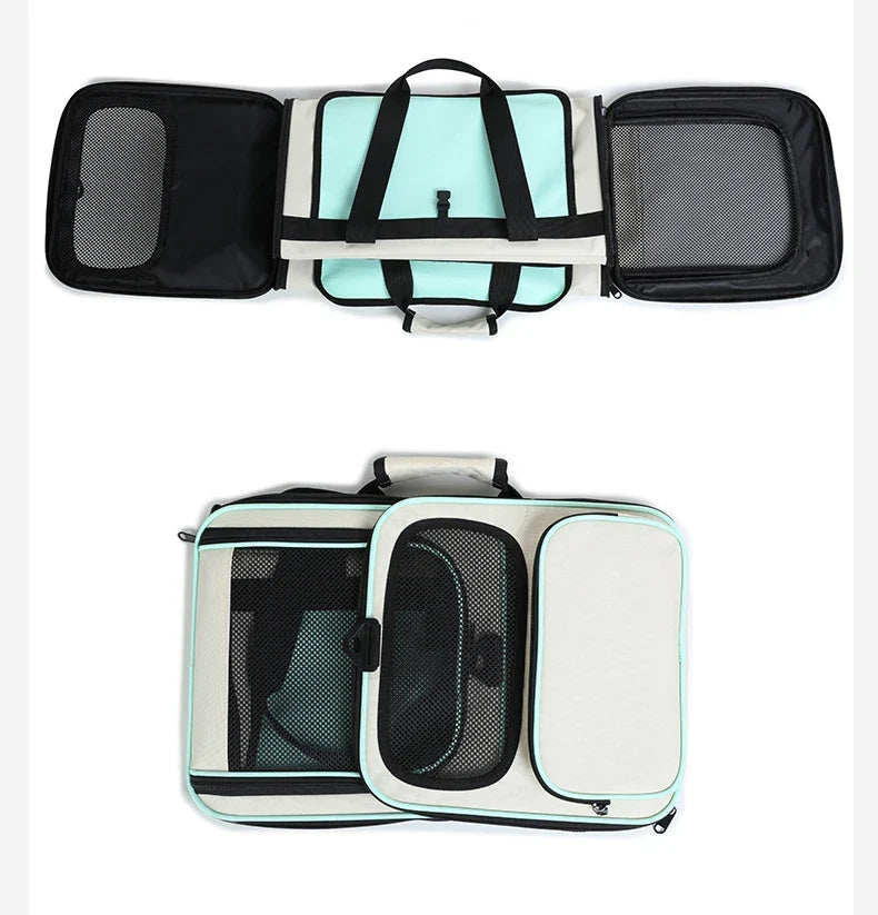 Airline Approved Collapsible Soft-Sided Pet Carrier — Travel Cat & Dog Carrying Case