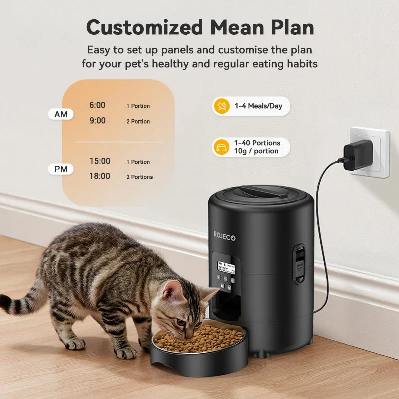 2L Automatic Pet Feeder & Kibble Dispenser — Button Version