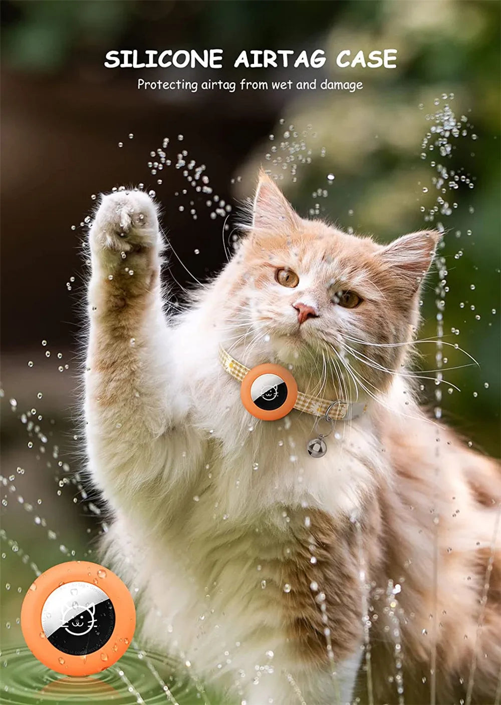 Breakaway Cat Collar with AirTag Holder & Bell
