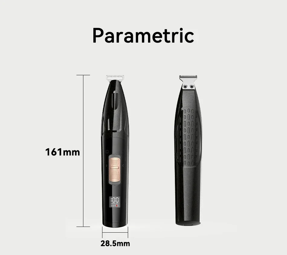 Electric Pet Clipper with Front Light — Rechargeable Adjustable Trimmer for Dog & Cat Claws, Ears & Hair