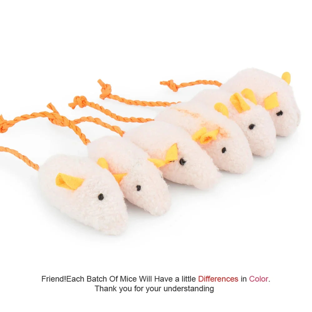 Catnip Plush Mouse Cat Toys – 6 Pack