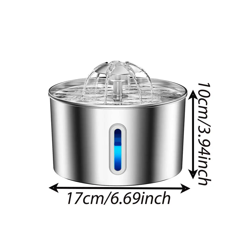 2.2L Stainless Steel Smart Pet Water Fountain