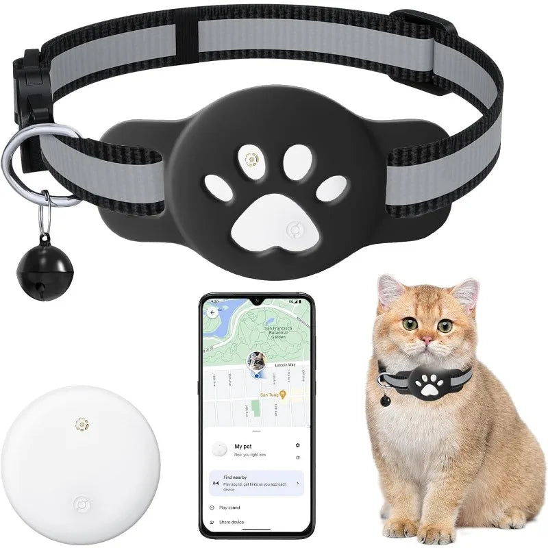 Google Find My Pet Collar Tracker for Android — IP68 Waterproof, No Subscription