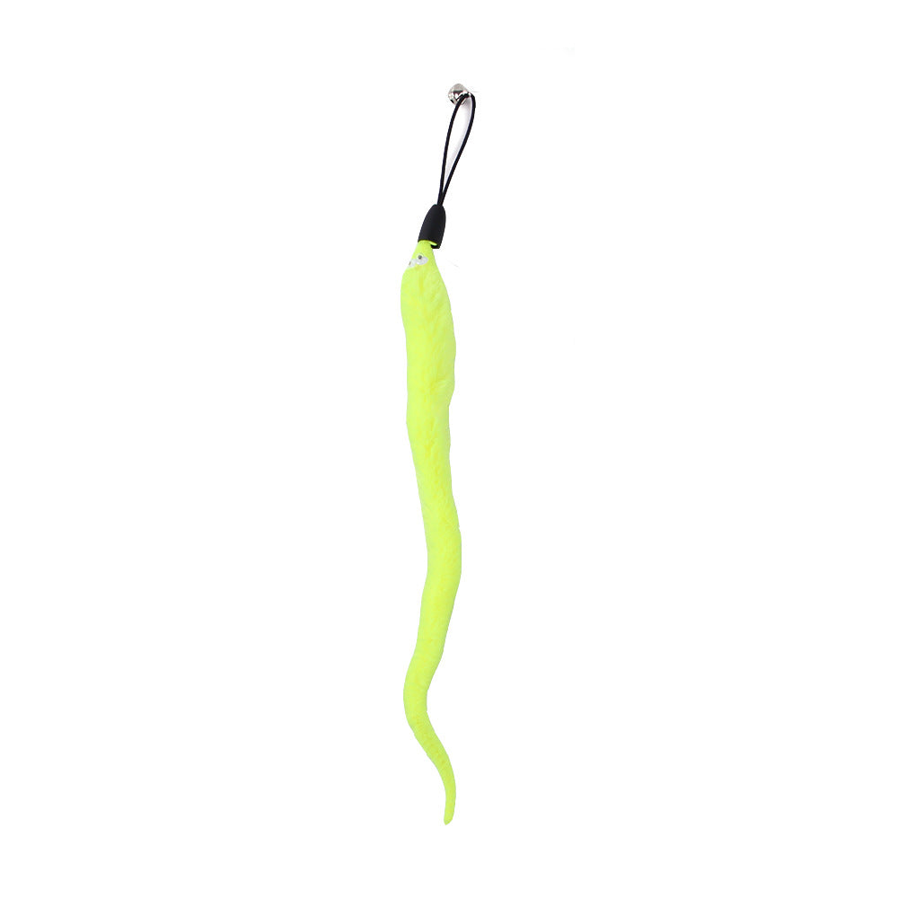 Interactive Cat Wand Toy - Feather and Bell Teaser Stick for Kittens