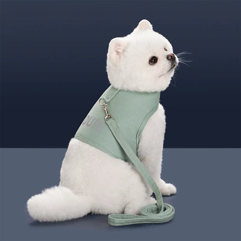 Adjustable Escape-Proof Vest Harness & Lead Set for Small Dogs & Cats
