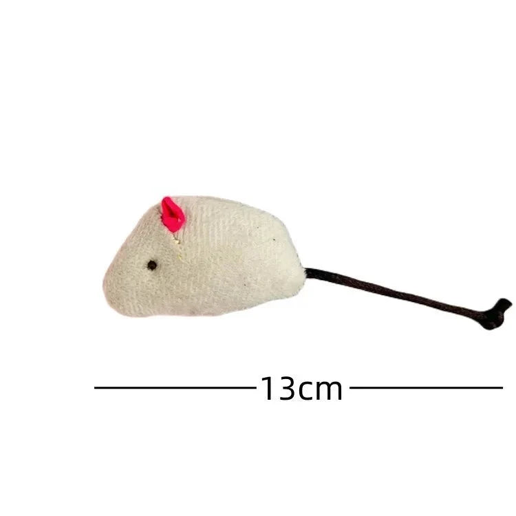 Plush Mouse Toy Set for Cats - Interactive Feather Toys