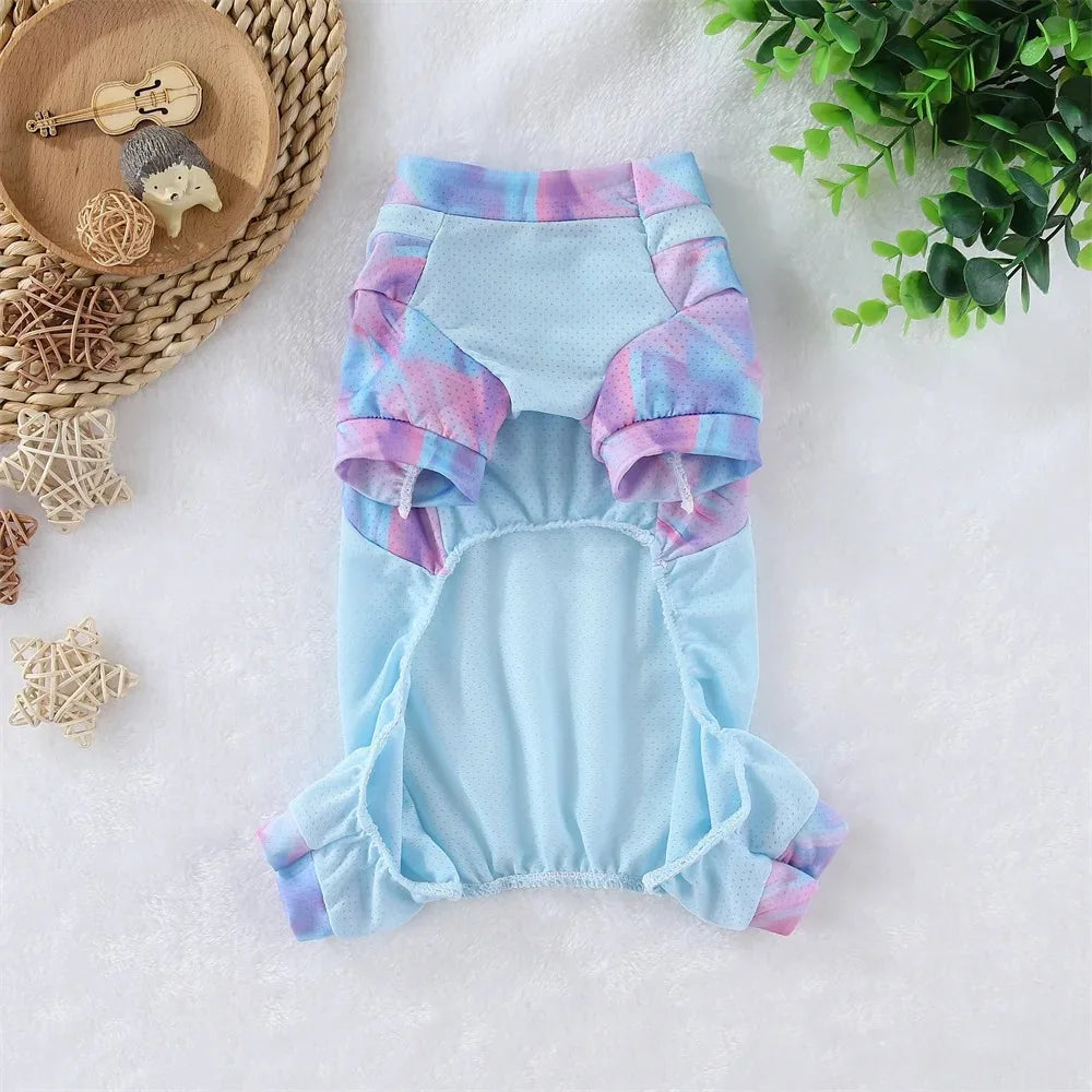 Ice Silk Cooling Jumpsuit for Small Dogs