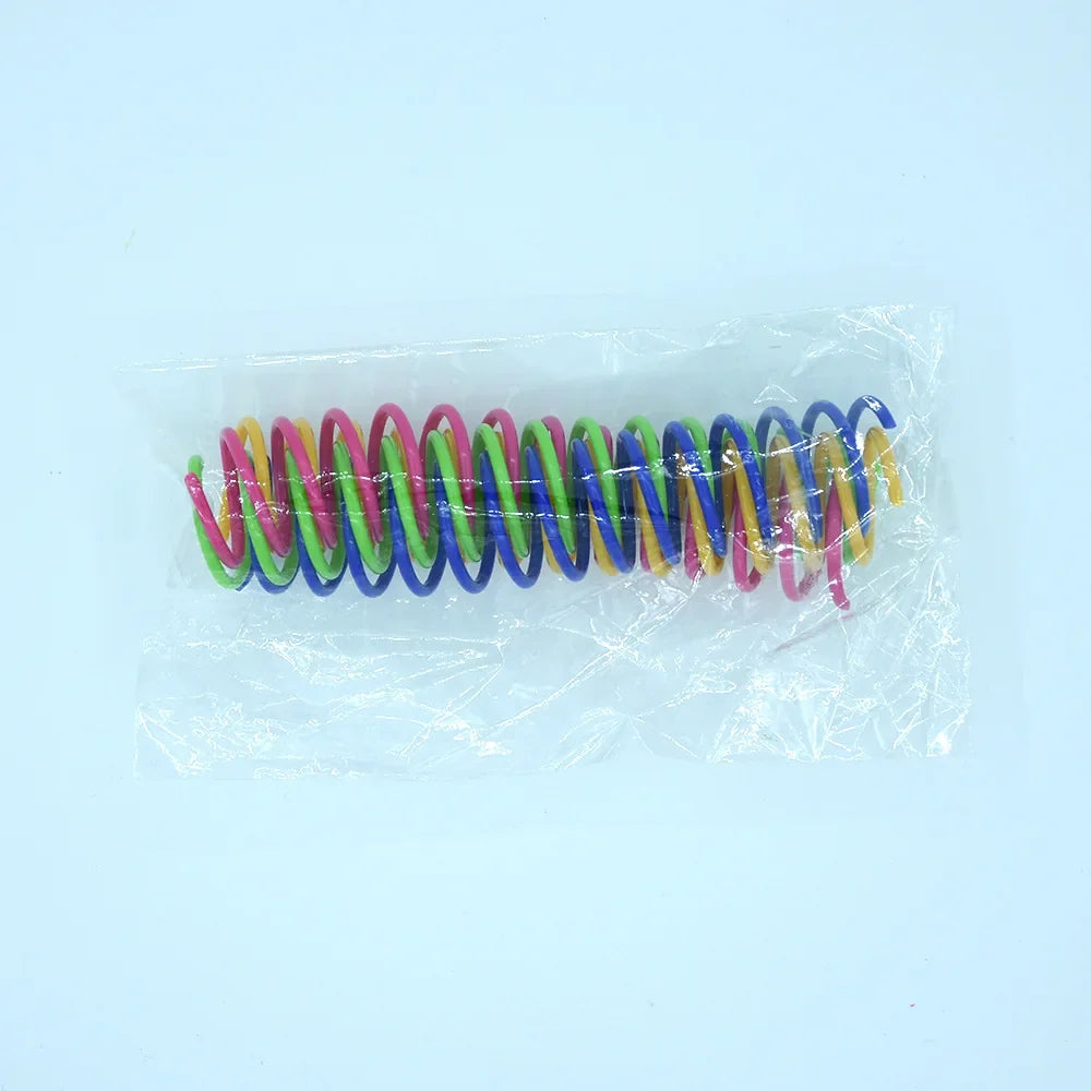 Colourful Spring Cat Toys - 4 Pack