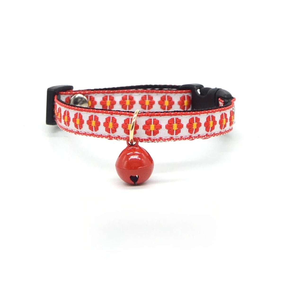 Adjustable Red Cat Collar with Bell