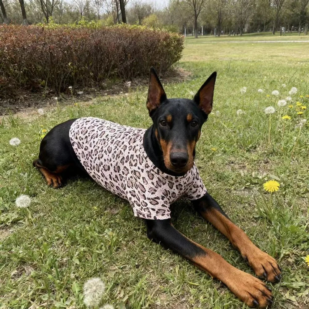 Cartoon Print Dog Cooling Vest Shirt | Soft Summer Top for Medium & Large Dogs